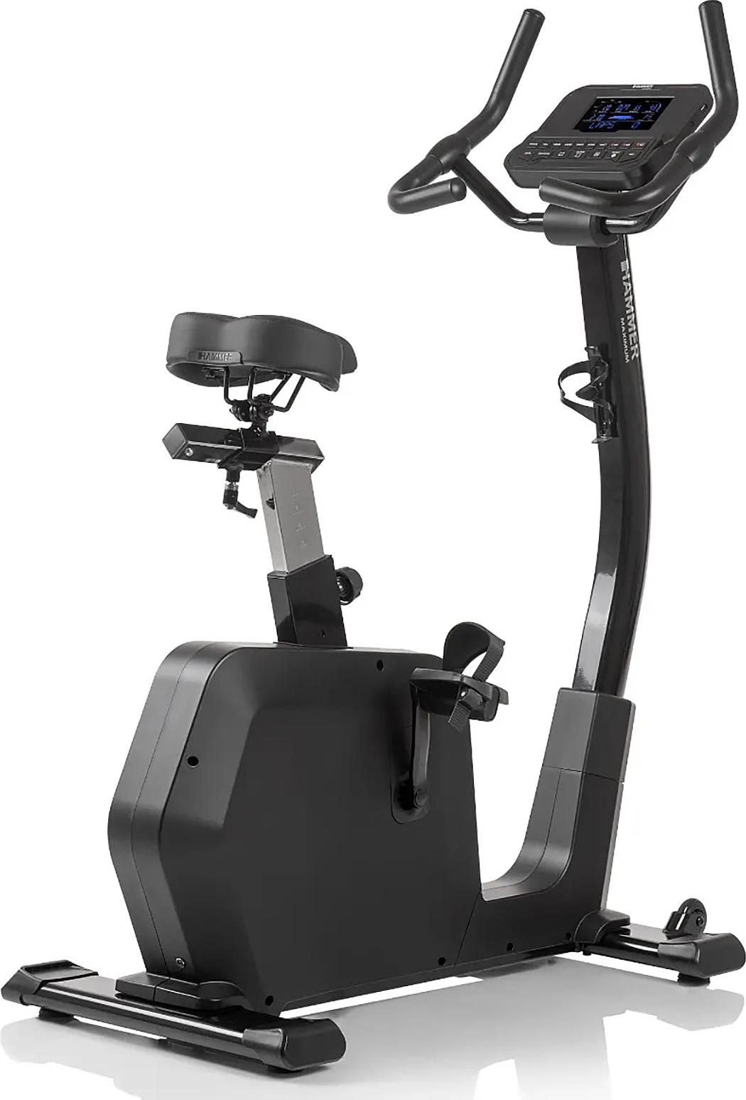 HAMMER Ergometer Presidio - leiser Heimtrainer für Zuhause, App Kompatibel mit Kinomap & Zwift, 16 Programme, Hometrainer Fahrrad bis 180 kg