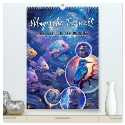 Magische Tierwelt (hochwertiger Premium Wandkalender 2027 DIN A2 hoch), Kunstdruck in Hochglanz