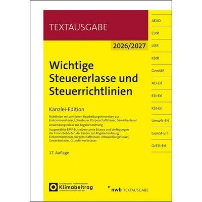 Wichtige Steuererlasse und Steuerrichtlinien, Set von , Nwb Verlag, 978-3-482-68317-6