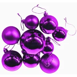 Christbaumkugeln 30 Stück lila Weihnachtskugeln Box Weihnachtsdeko Baumschmuck : Lila