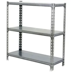 SimonRack Metallregal, 900x1100x500 mm, 3 Ebenen, Metallboden, 200 kg Biegepunkt, Verzinkt - Simonclick