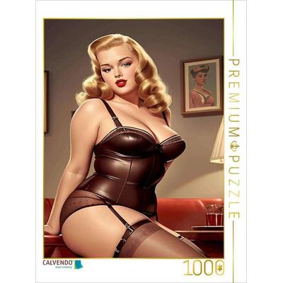 CALVENDO Puzzle Blonde Verführerin | 1000 Teile Lege-Größe 64x48cm Foto-Puzzle für glückliche Stunden