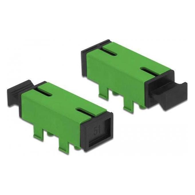 Delock LWL Kupplung für PCB SC Simplex Buchse zu SC Simplex Buchse Singlemode grün (Netzwerk Kupplung) (86932)