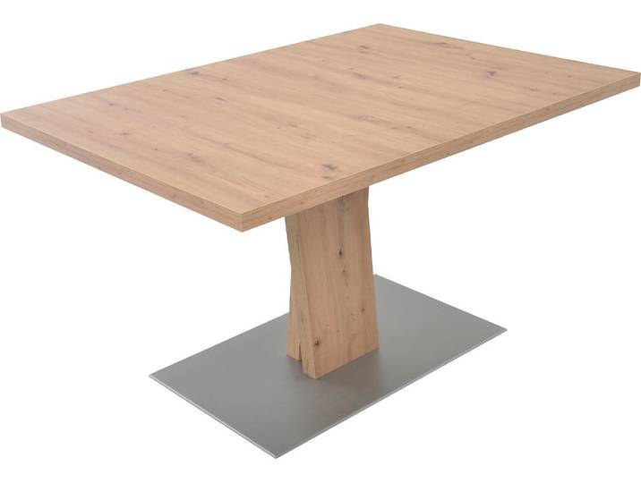 Esstisch K+W KOMFORT & WOHNEN Giacomo II Ausziehtisch , braun (artisan eiche, artisan eiche, artisan eiche), B:130cm H:75cm T:90cm, Tische, Esstisch, Artisan Eiche Nachbildung, mit Schiebe-Ansteckplatte, Bodenplatte MDF