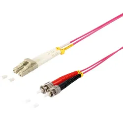 Duplex Patchkabel LC/ST 50/125μ, OM4 violett 20m