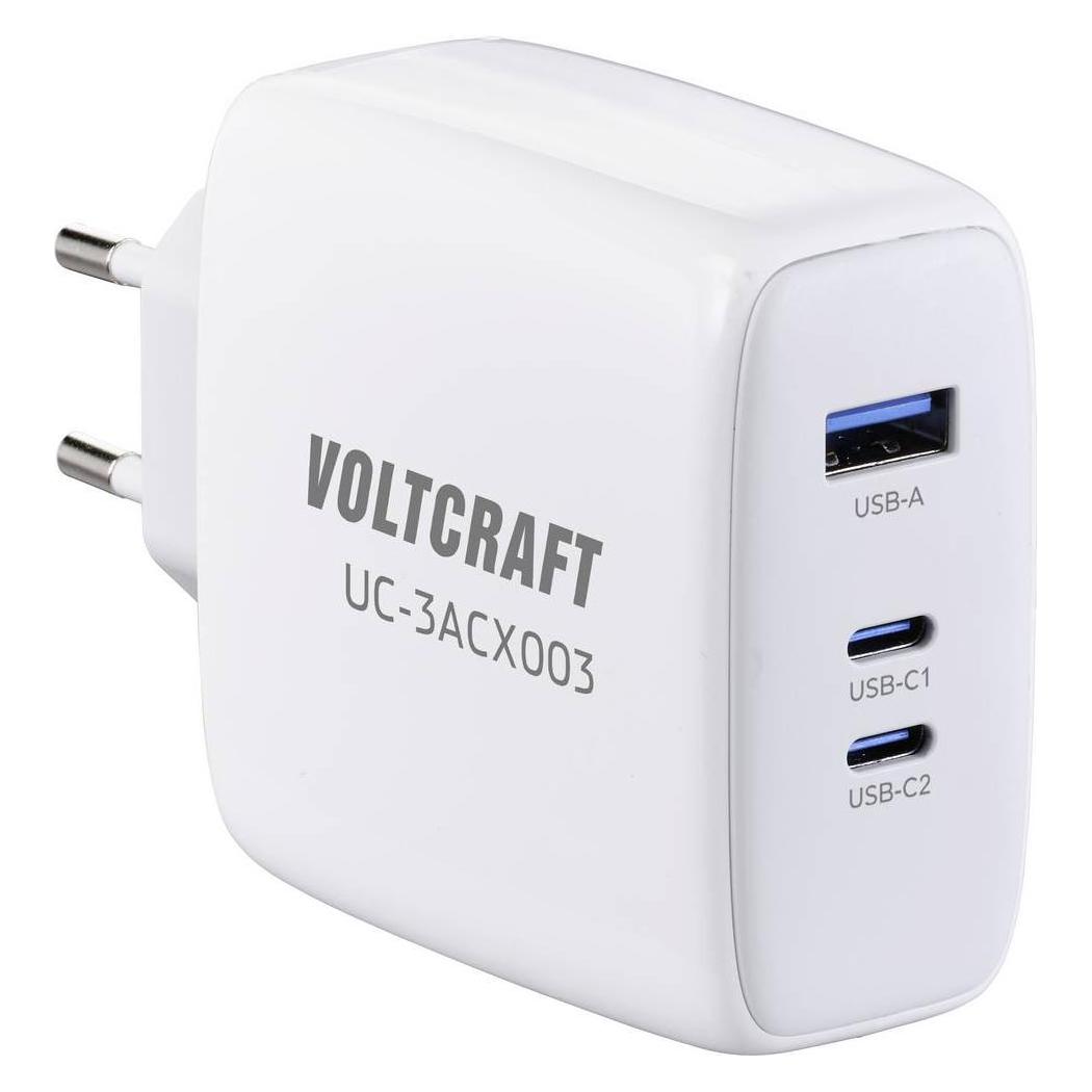 Voltcraft GaN VC-13079915 USB-Ladegerät Innenbereich Ausgangsstrom (max.) 5 A 3 (120 W, 3 Ports) (VC-13079915)