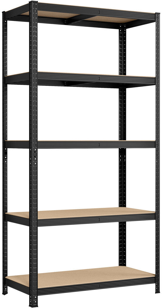 Symple Stuff Kris Adjustable Height Shelving Unit Black 200cm H x 50cm W x 100cm D