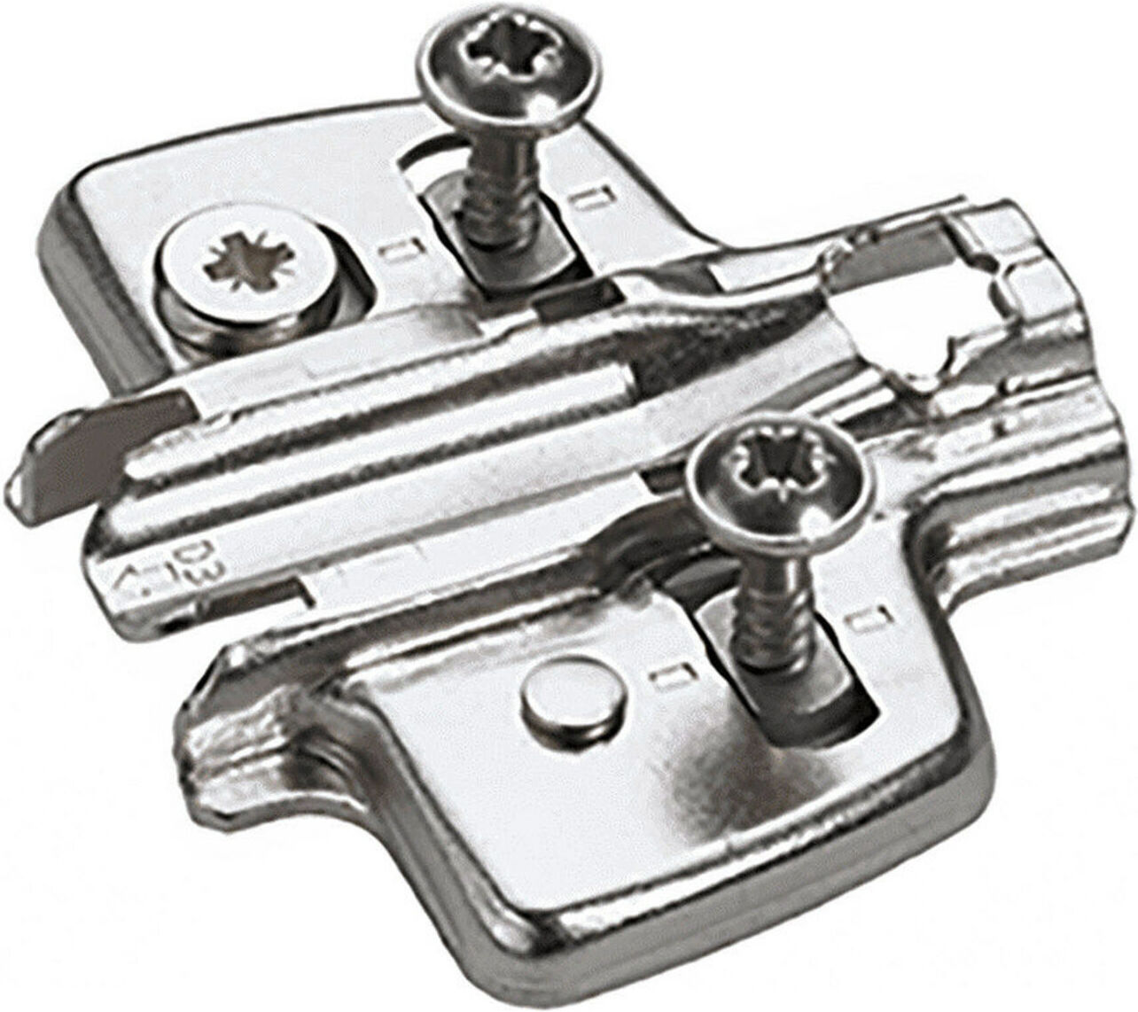 Hettich Möbel-Kreuzmontageplatte 9075065 vernickelt)