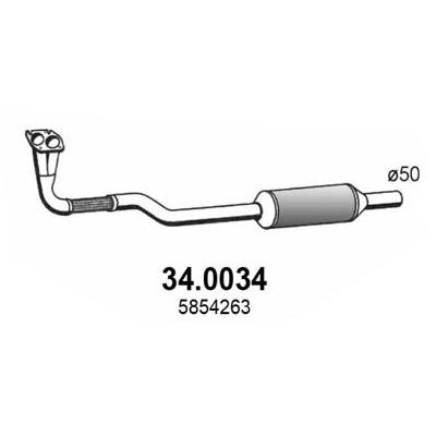 ASSO Katalysator 340034 vorne für Vaughall