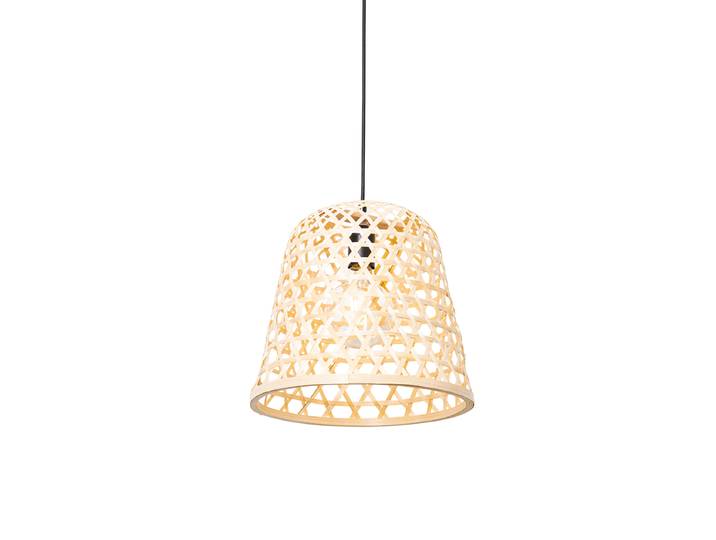 Suspension orientale noire avec bambou - Rayan