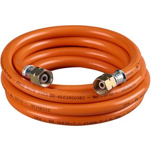 CFH Gasschlauch 52122, VS 500, max. 10 bar, 5 m, für Butan- & Propangas, 2x Linksgewinde 3/8 Zoll