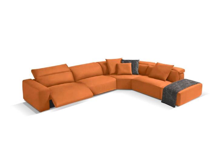 Egoitaliano Ecksofa Beverly, extravangantes Designsofa mit erstklassigem Sitzkomfort, wahlweise mit elektrischer Relaxfunktion, Kopfteilverstellung
