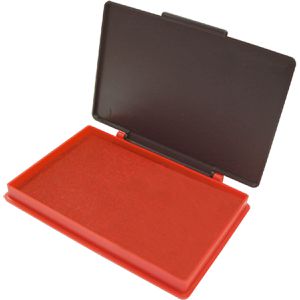 Kores Stempelkissen Stampo SF71573, für Büro, rot, 11 x 7 cm, Kunststoffgehäuse
