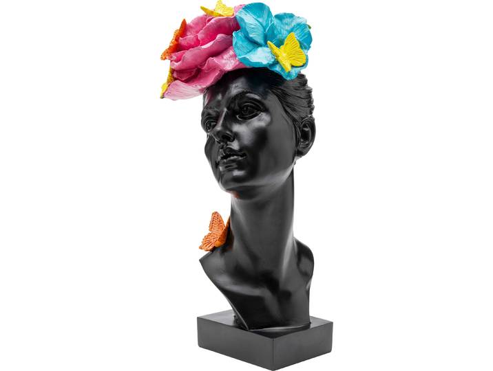 Dekofigur KARE DESIGN Butterfly Lady 41cm , schwarz, B:20cm H:41cm T:20cm, Polyresin, Dekofiguren, Dekofigur