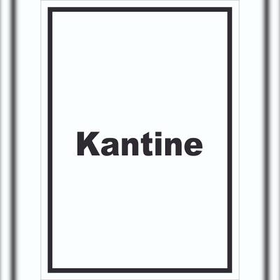 HB-Druck Kantine Schild mit Text essen und trinken hochkant A5 (148x210mm)