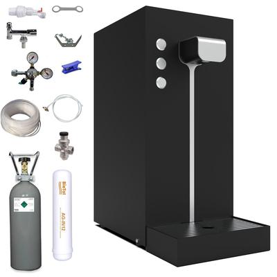 BieTal® Wassersprudler Sprudelwassergerät Tafelwasseranlage Flux Slim Plus in SW 2kg CO2