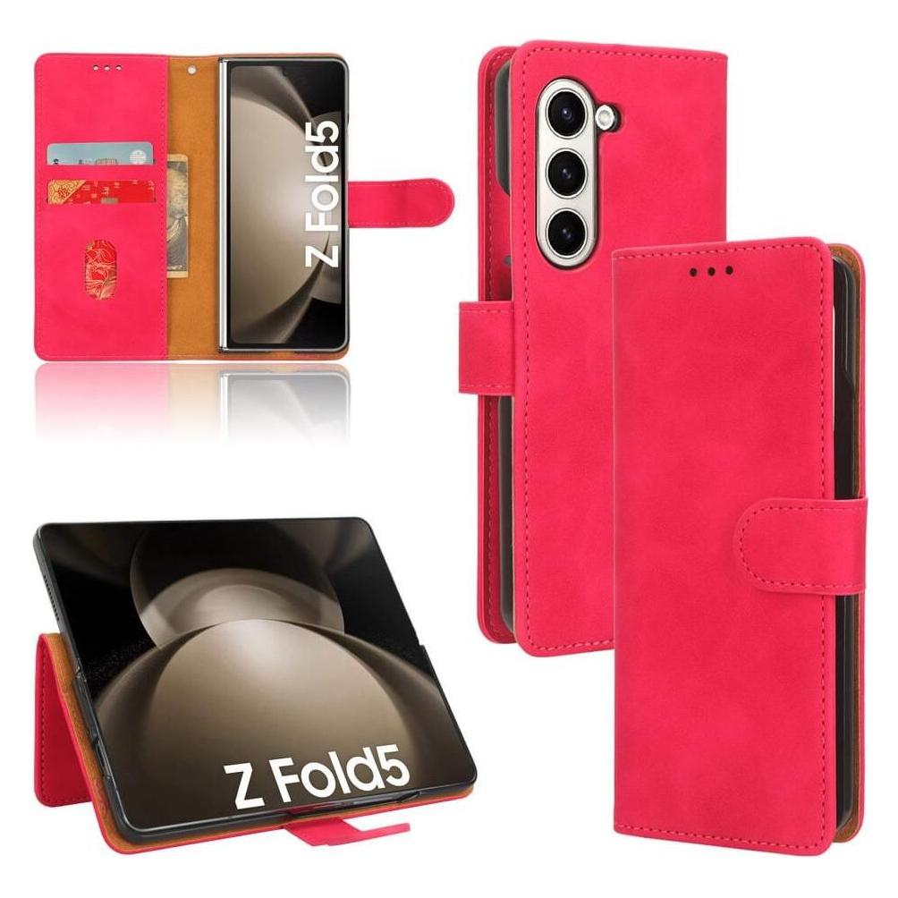 Cover-Discount Galaxy Z Fold5 - Leder Etui Hülle rot (Samsung Galaxy Z Fold5) (660151575D)