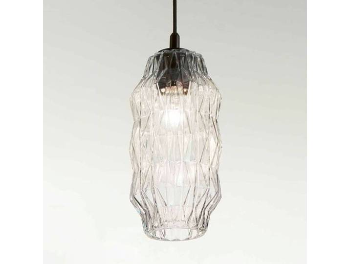 Selène Glas Hängeleuchte Origami, dimmbar, klar / transparent, für Wohn- / Esszimmer, Glas, Design