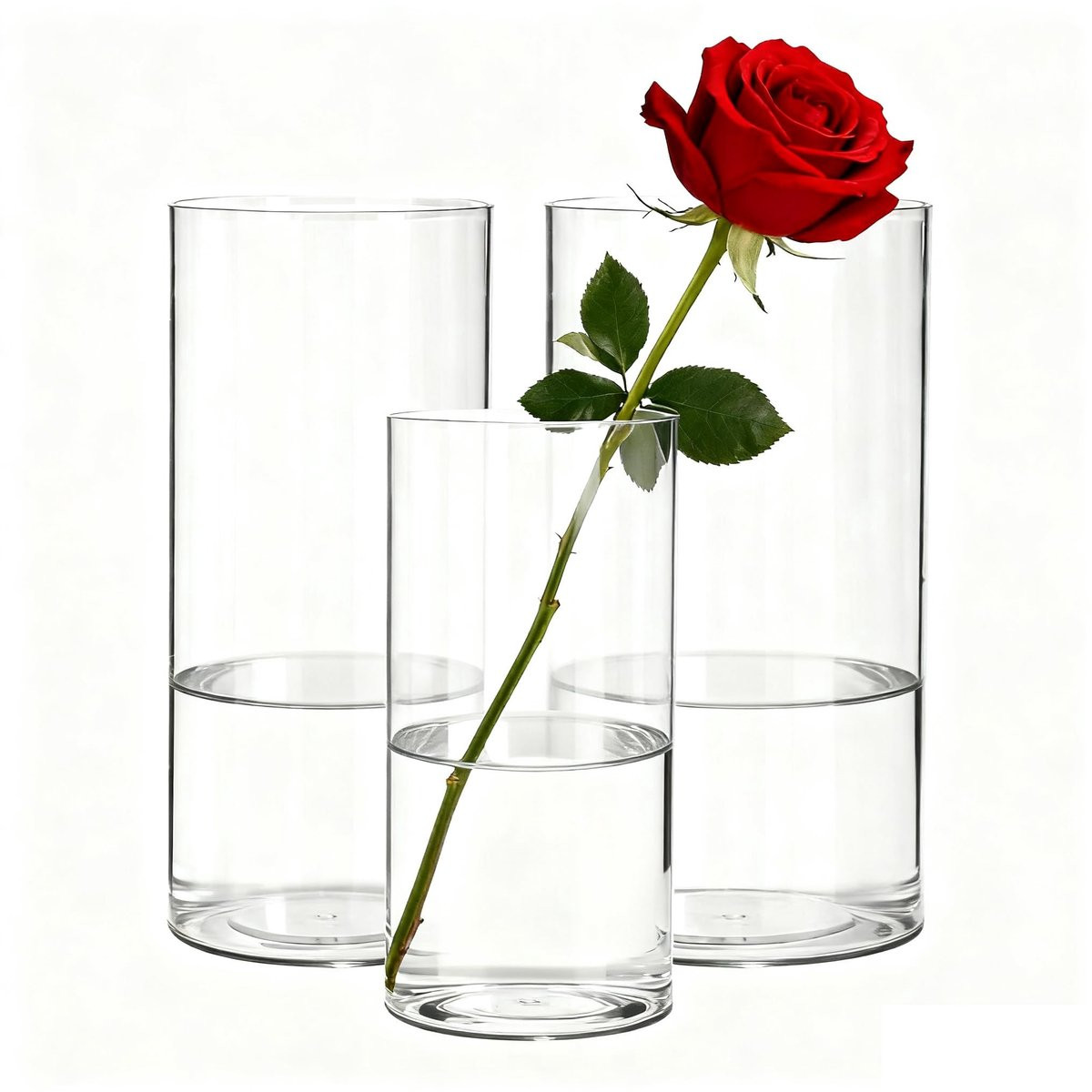 Merkloze Transparante Acryl Vazen Set voor Bloemen