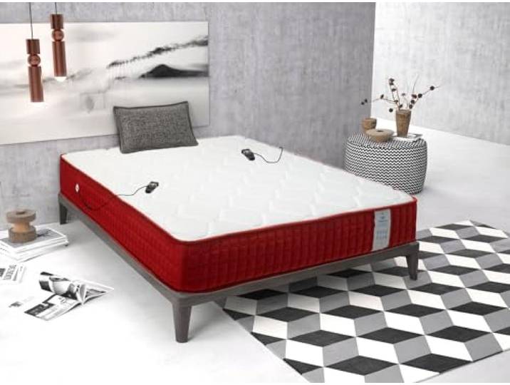 Imperial Confort Helsinki Viskoelastische Matratze aus Graphen, mit Massage, 90 x 190 cm, Dicke 25 cm, wendbar