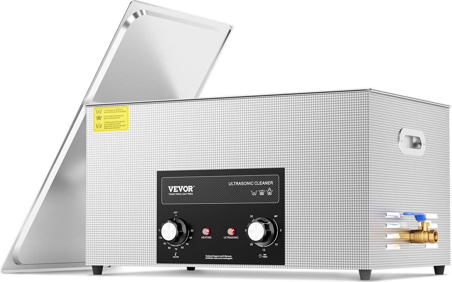 Digitale ultrasoon reiniger 22 liter met verwarmingstimer en mand
