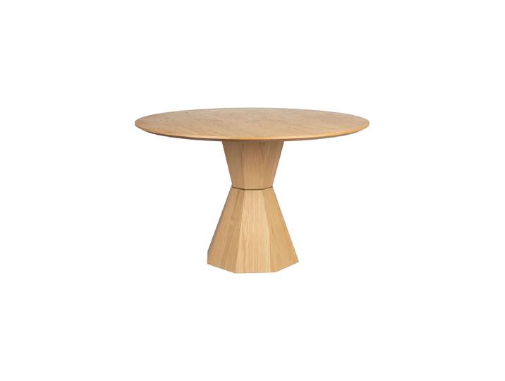 Runder, massiver Design Esstisch „Lotus“ Ø 120 cm Eiche Natural Zuiver
