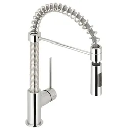 Herzbach Design new Spültisch-Einhebelmischer 10.136080.1.01 chrom, Spiralfederauslauf schwenkbar