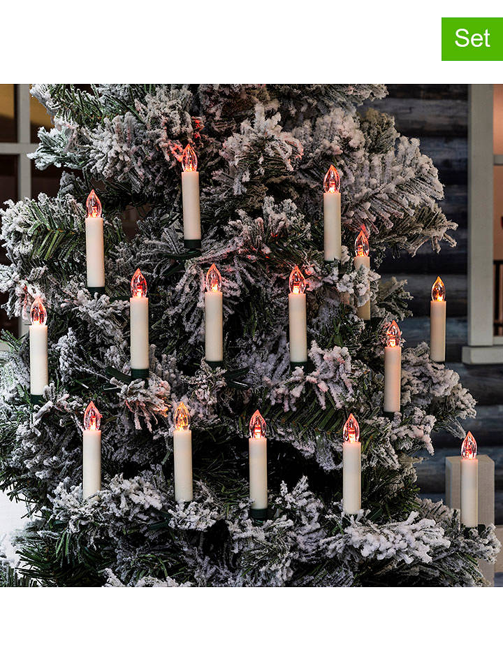 Hollybell 15er-Set: Kabellose LED-Baumkerzen in Bunt - (H)10,5 x Ø 1,5 cm - onesize