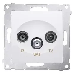 Kontakt DASP.01/11 (Antennendose), SAT Zubehör, Weiss