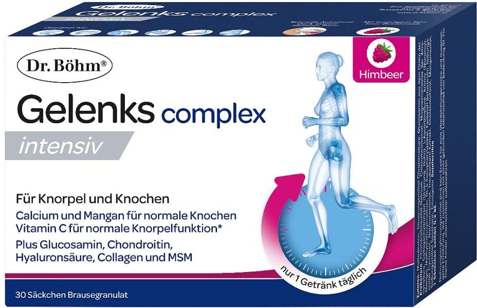 Dr. Böhm Gelenkscomplex intensiv Brausegranulat Himbeergeschmack 30stk