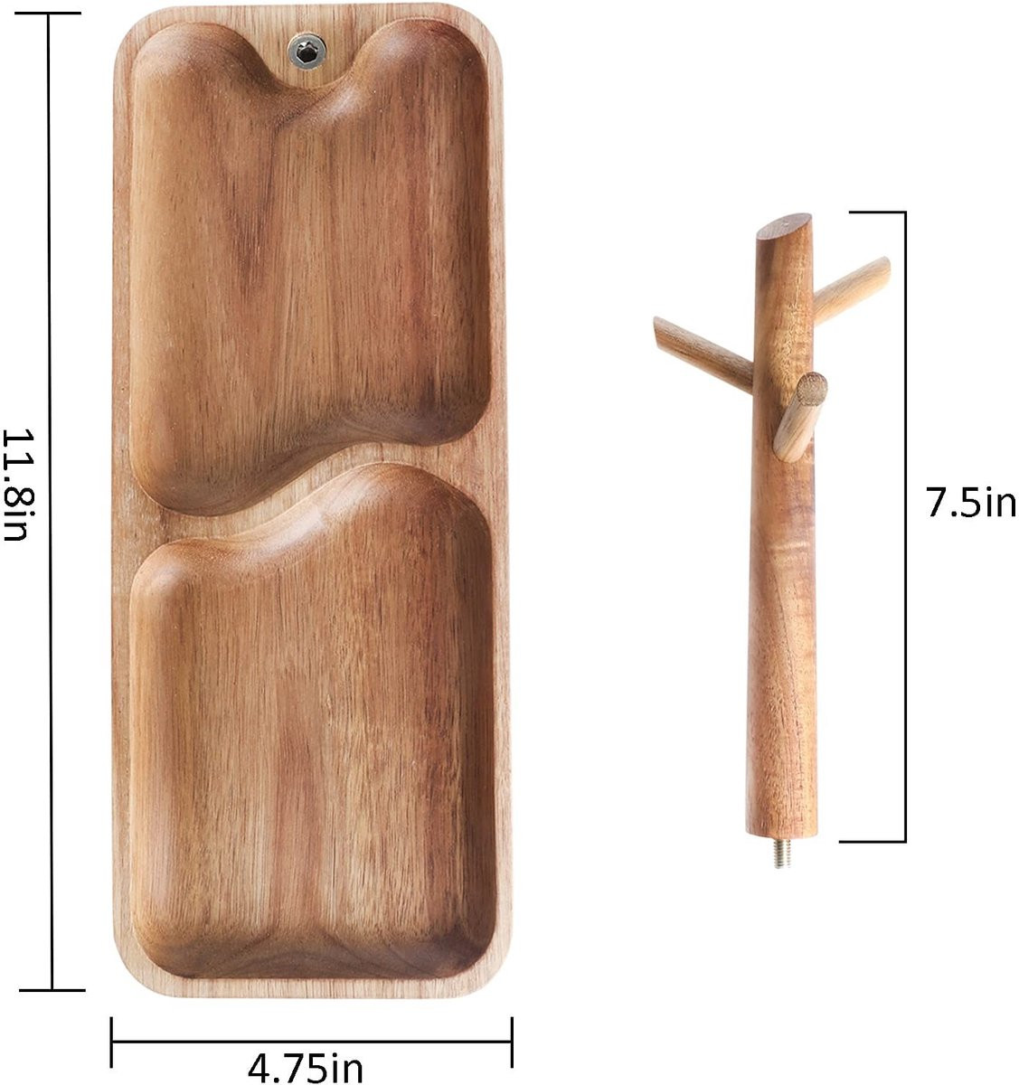 Omgoods Multifunctionele Houten Sleutelschalen met Organizers