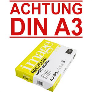 Antalis Kopierpapier Image Recycled High White, A3, Recycling, 80g/qm, weiß, 500 Blatt