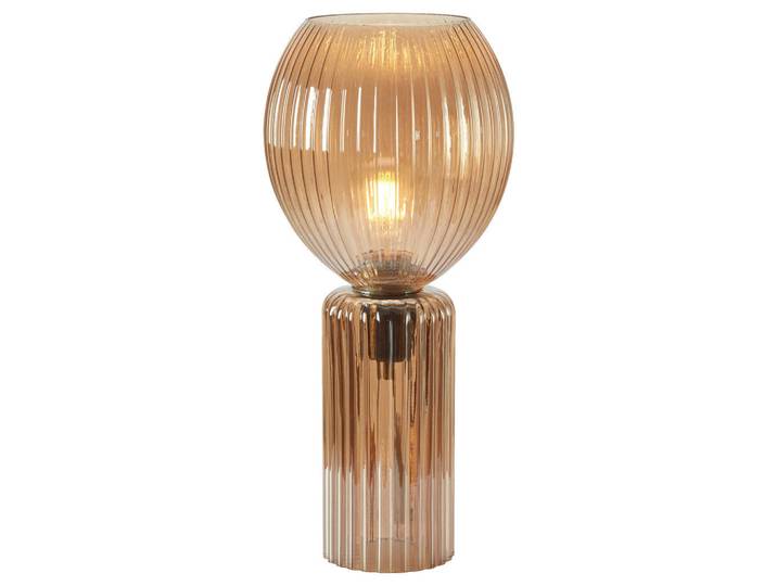 Markslöjd Tischleuchte Toulipa, Bernsteinfarben, Glas, zylindrisch, 18x40x18 cm, Lampen & Leuchten, Innenbeleuchtung, Tischlampen, Tischlampen
