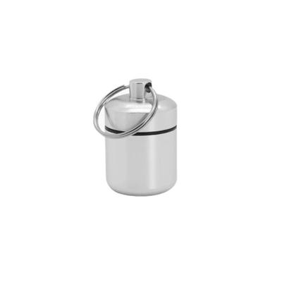 Aluminum Waterproof Pill Box With Secure Seal And Keychain For Vitamins And Medicine 2