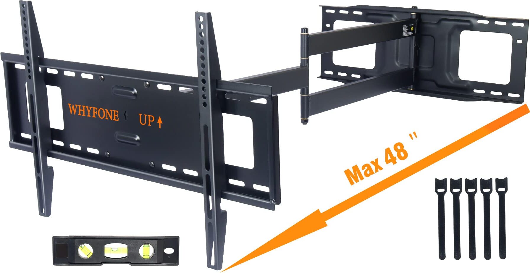 WHYFONE - Lange Arm - TV-Wandhalterung - 48-Zoll-Erweiterung - Voll beweglich