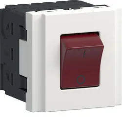 Hager G00A029016 Steckdose 45x45 Schalter EIN/AUS 16A mit LED verkehrsweiß