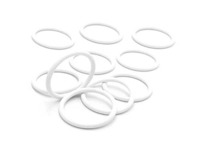 cyclingcolors Gordijnringen, 10 stuks, kunststof, wit, 30 mm binnendiameter