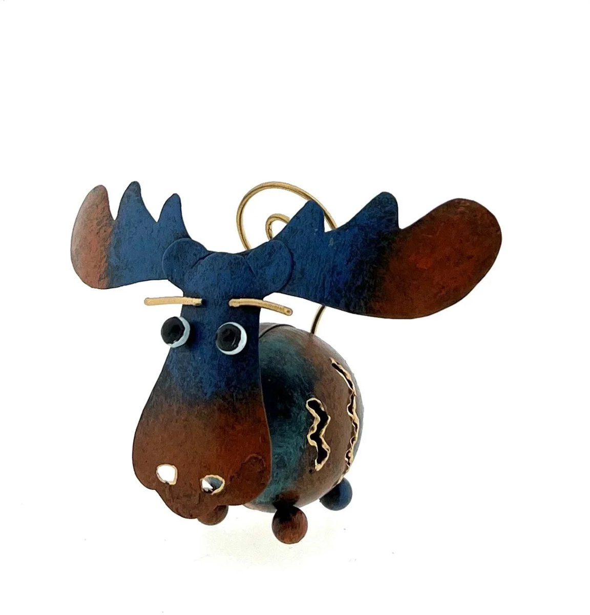 Kaart of fotohouder - Metalen eland Deborah