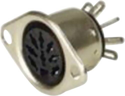 Hirschmann 930 343-200-1 DIN-Rundsteckverbinder Flanschbuchse, Kontakte gerade Polzahl: 7 Silber