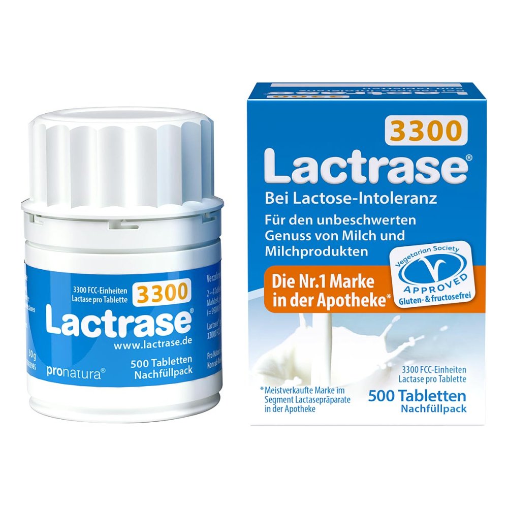 Pro Natura Gesellschaft für gesunde Ernährung mbH Lactrase 3.300 Fcc Tabletten I.klicksp.nachfüllp. 18683985