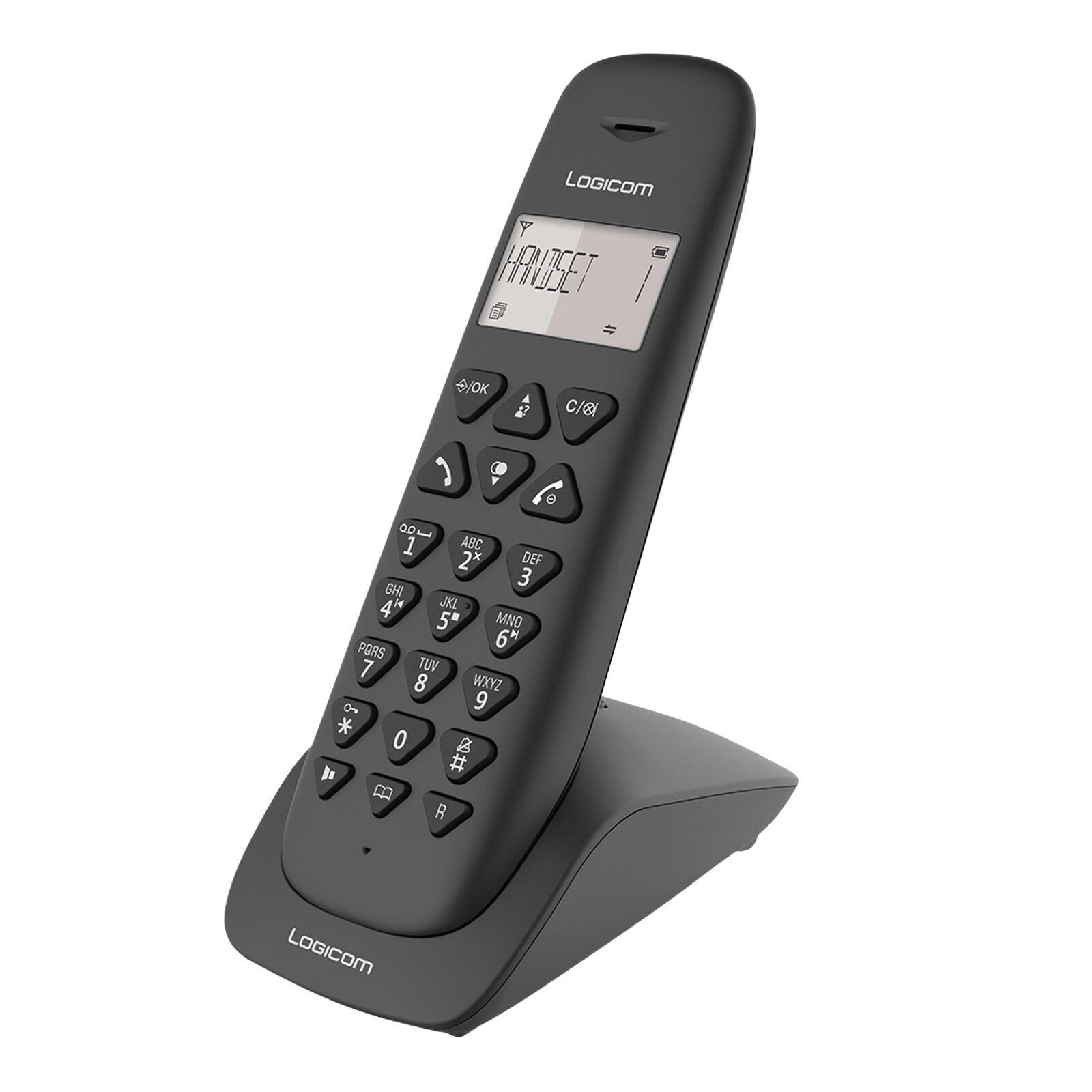 Logicom Vega 155T DECT-telefoon met draadloze headset, 20 stuks, zwart
