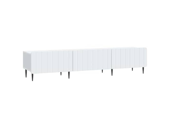 Kaorsrow TV Lowboard Weiß 147x34,5x32 cm TV-Schrank mit 3 Schubladen Vielseitiges Phonomöbel für Wohnzimmer Schlafzimmer und Flur, stabile Holzkonstruktion mit 3 leichtgängigen Schubladen.