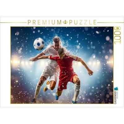 CALVENDO Puzzle Ein Motiv aus dem Kalender Fussball - Zweikampf | 1000 Teile Lege-Größe 64x48cm Foto-Puzzle für glückliche Stunden