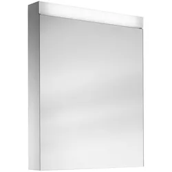Schneider PATA LED-Spiegelschrank, eine Tür 60cm, wechselbarer Anschlag, 595x120x756mm, Beleuchtung oben dimmbar, 161.060.02.02, Ausführung: EU-Norm/Korpus weiss/4000K