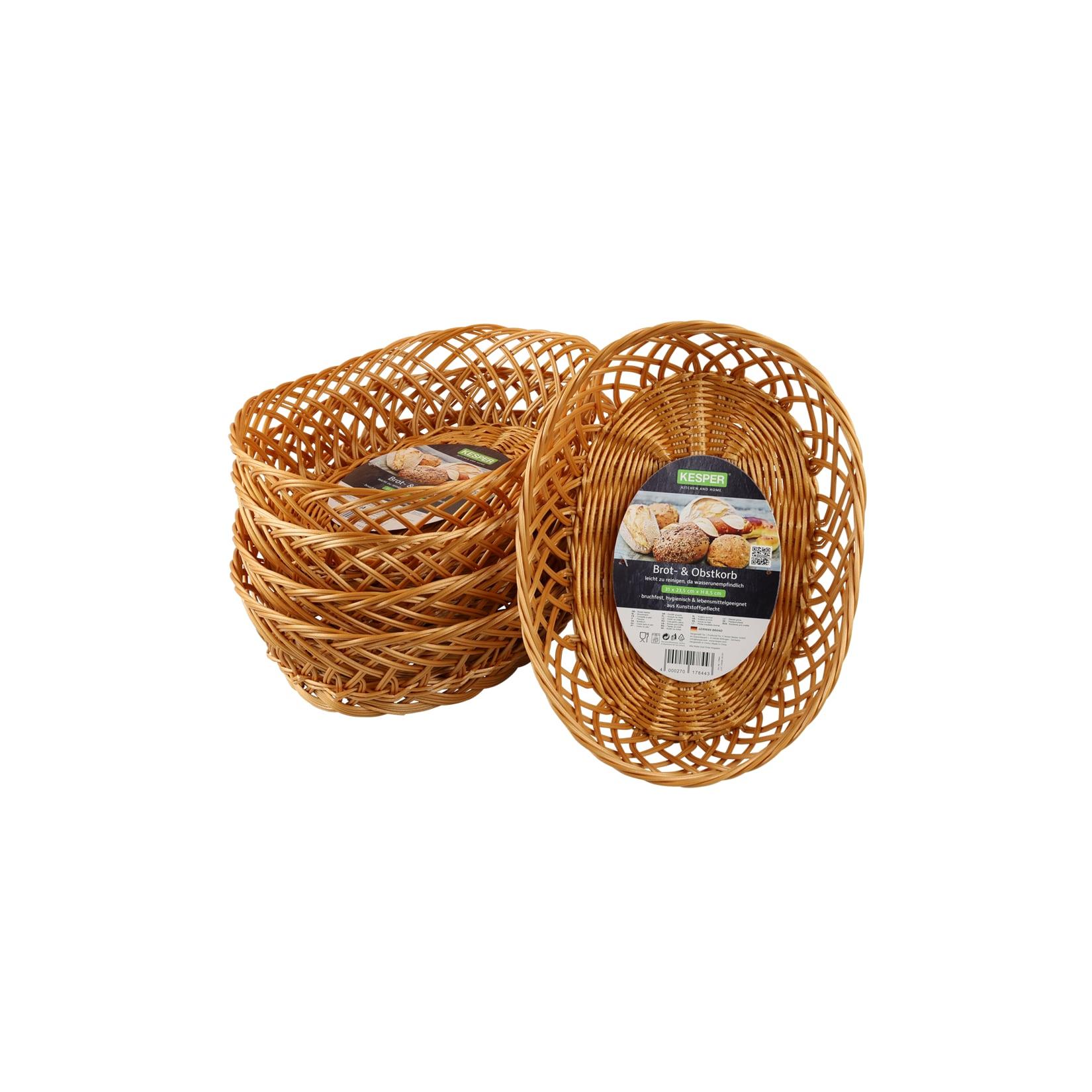 KESPER Brot- & Obstkorb, oval, 5er Pack