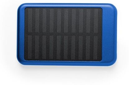Batterie externe publicitaire solaire Rudder aluminium bleu