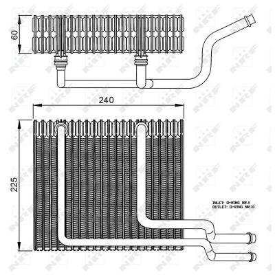 NRF Verdampfer, Klimaanlage EASY FIT 36151 für RENAULT