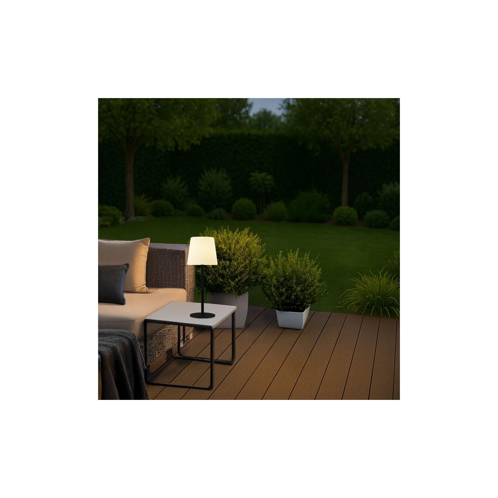 HOME DELUXE LED Solar Tischlampe CLARA - Weiß, RGB-Farben