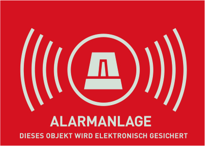 ABUS Security Center ABUS Warnaufkleber "Alarmanlage" AU1322