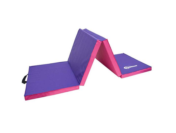 eyepower Gymnastikmatte zum Wenden - 180/60/5 cm Faltbare Turnmatte, Pink, Lila, Kunststoff, Rechteckig, 60x180 cm, Freizeit & Co, Sport & Fitness